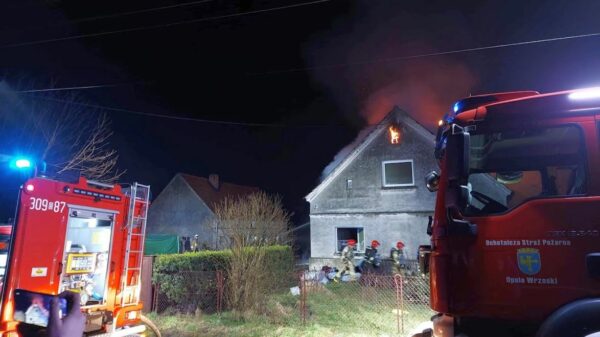 Pożar domu w Karczowie pod Opolem (Zdjęcia)