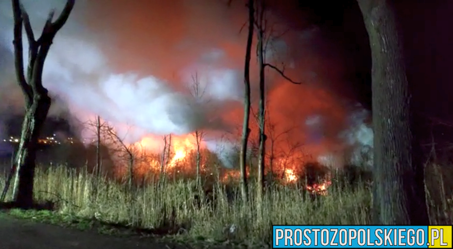 Pożar na ul. Północnej w Opolu.(Wideo)
