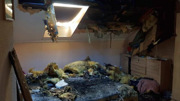 Pożar domu w Rozwadzy.(Zdjęcia)