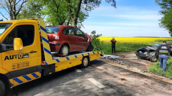 Zderzenie trzech samochodów w miejscowości Biskupice (Powiat Oleski).3 osoby zostały poszkodowane.(Zdjęcia)