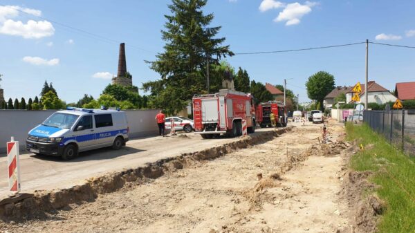 Ewakuacja mieszkańców z powodu wycieku gazu na jednym z osiedli w Krapkowicach.