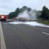 Pożar ciężarówki na autostradzie A4.Na miejscu 4 zastępy straży.(Zdjęcia)