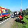 Motocyklista wpadł w dziurę i wywrócił się na obwodnicy Opola. Z obrażeniami ciała został zabrany karetką do szpitala.(Wideo)