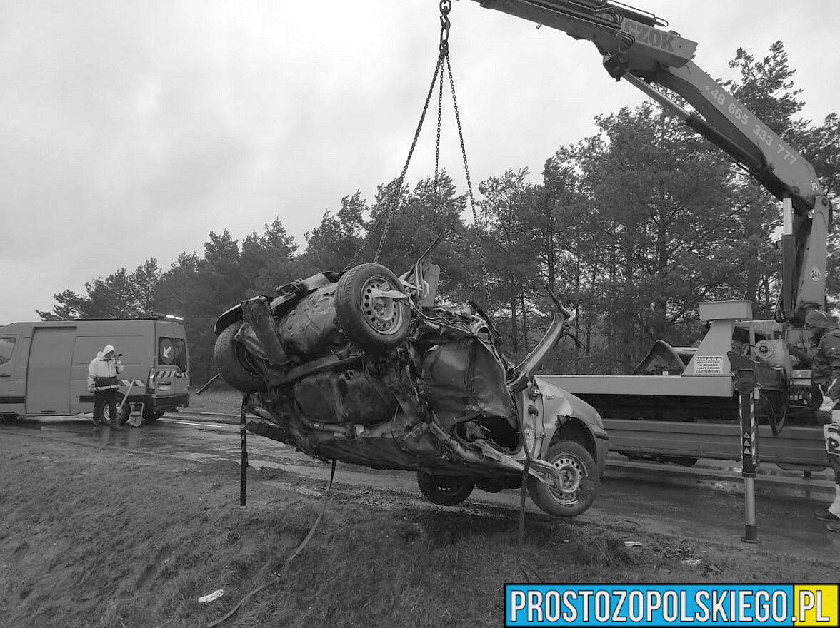 Wypadek śmiertelny na DW423 Opole-Krapkowice w miejscowości Przywory.(Wideo)