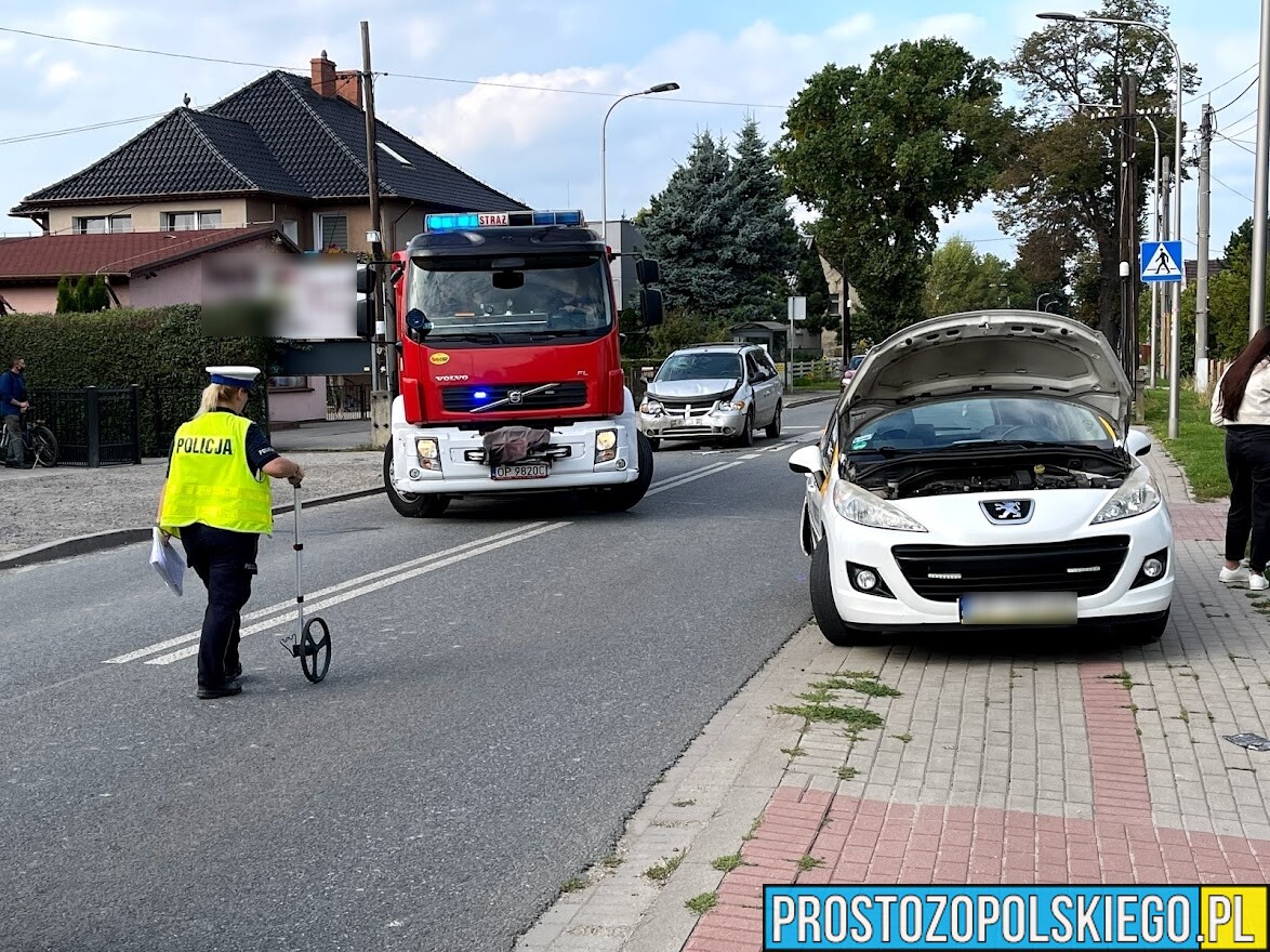 Wypadek na ul. Partyzanckiej w Opolu.Trzy osoby zabrane do szpitala w tym, 4-letnia dziewczynka.(Zdjęcia)