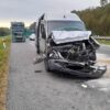 Wypadek na autostradzie A4.Bus wjechał w tira,5 osób poszkodowanych.(Wideo)