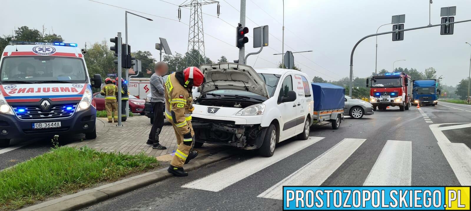 Wypadek na skrzyżowaniu Brzeg – Żłobizna.