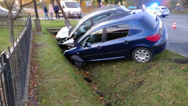Zderzenie dwóch aut w miejscowości Świniary Wielkie. Jedna osoba zabrana do szpitala.(Zdjęcia)