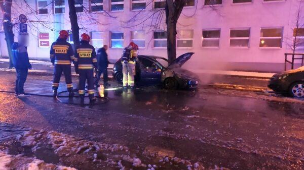 Pożar auta na ul. Adama Mickiewicza w Opolu.(Zdjęcia&Wideo)