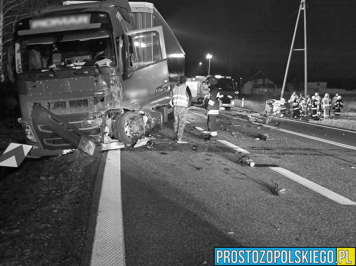 Wypadek śmiertelny na DK45 w miejscowości Węgry(Zdjęcia)