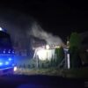 Pożar stodoły w Polskiej Nowej Wsi koło Opola.(Wideo)
