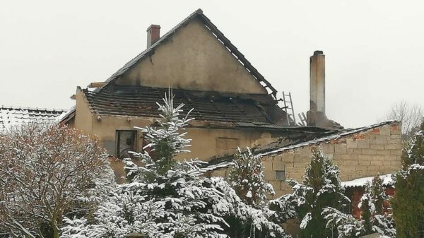 Pożar kotłowni i poddasza w Domecku.(Zdjęcia)