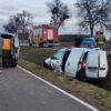 Zderzenie busa z dostawczakiem na DK39 pomiędzy Michałowicami a Lubszą.(Zdjęcia)