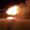 Zapalił się mercedes w czasie jazdy.(Zdjęcia&Wideo)