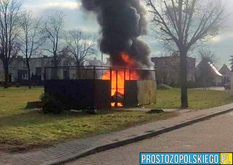 Wyrzucony do śmietnika popiół mógł spowodować pożar boksu śmietnikowego w Brzegu.