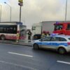 Pożar autobusu MZK na obwodnicy Opola koło stacji benzynowej.(Wideo)