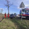 25-latek zawracał autem i wpadł do rowu na DK46 Opole-Niemodlin.
