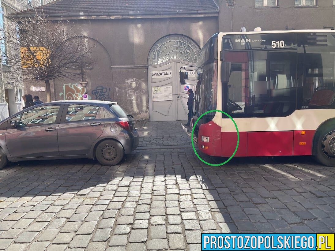 Zderzenie autobusu MZK z osobówką na ul.Damrota w Opolu. Sprawa znajdzie swój finał w sądzie.(Zdjęcia)