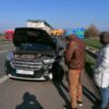 Obywatel Ukrainy kierujący autem zasnął za kierownicą na autostradzie A4 uderzając w barierki.(Zdjęcia)