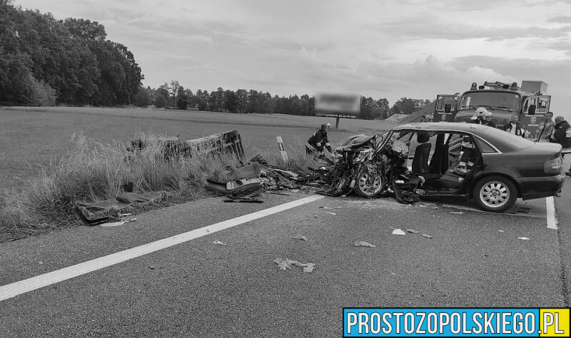 Wypadek na obwodnicy Opola. Nie żyje 43-letni pasażer z audi.