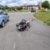 Wypadek z udziałem motocyklisty na skrzyżowaniu ulic Oleska-Mikołajczyka w Opolu.(Zdjęcia)