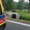 Wypadek na DK46 w miejscowości Dąbrowa.(Zdjęcia)