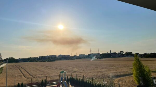 Ogromny pożar ścierniska pomiędzy Borkowicami a Błażejowicami w gminie Lewin Brzeski. W akcji strażacy z JRG i OSP.(Zdjęcia&Wideo)