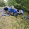 O dużym szczęściu może mówić 19-letni kierowca ,który dachował autem na trasie Namysłów-Smarchowice Śląskie.(Zdjęcia)