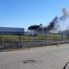 Pożar zbiornika w zakładzie w Zimnej Wódce w gminie Ujazd.(Zdjęcia)