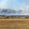 Pożar ścierniska w gminie Korfantów. W akcji strażacy, dromader i helikopter gaśniczy .(Zdjęcia&Wideo)