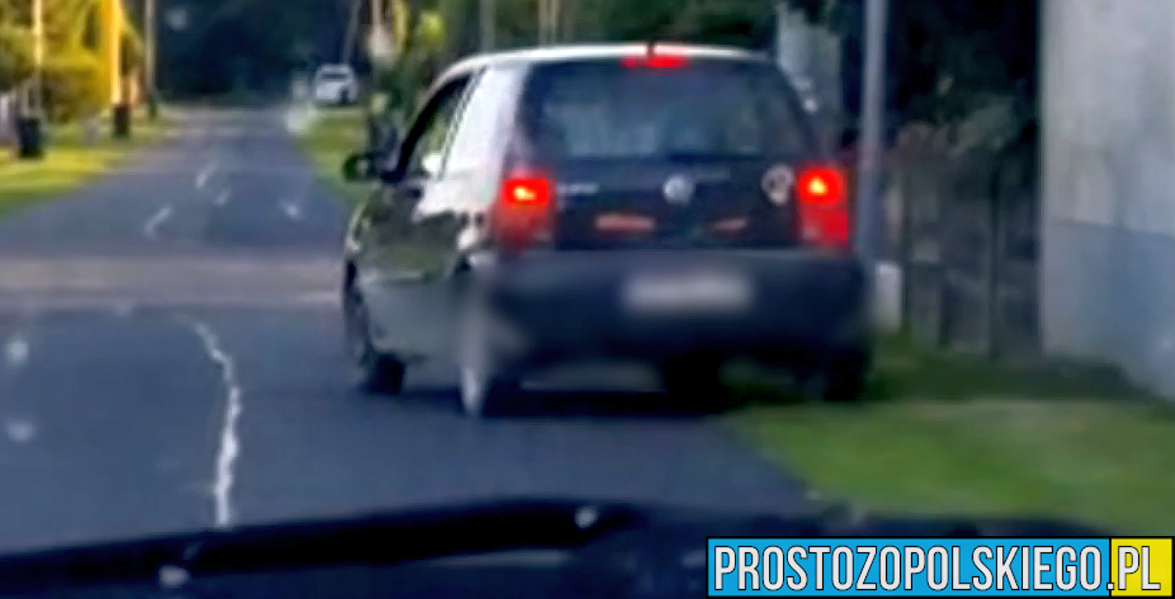 Rajd kierowcy autem we wsi Kadłub w powiecie strzeleckim. Mężczyzna miał prawie 3 promile.(Wideo)