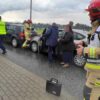 Zderzenie trzech samochodów na rondzie przy ul.Budowlanych Opole.(Zdjęcia)