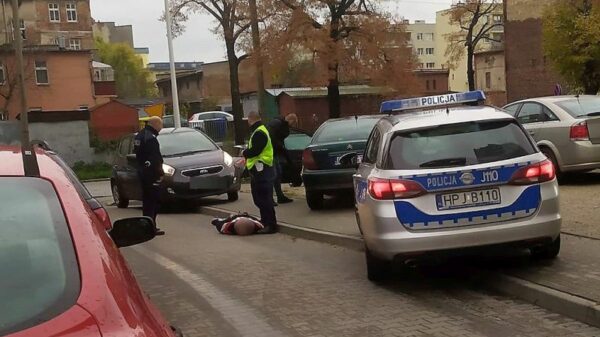Policyjny pościg ulicami Brzegu za 35-latkiem. Mężczyzna uszkodził znak i inny pojazd.