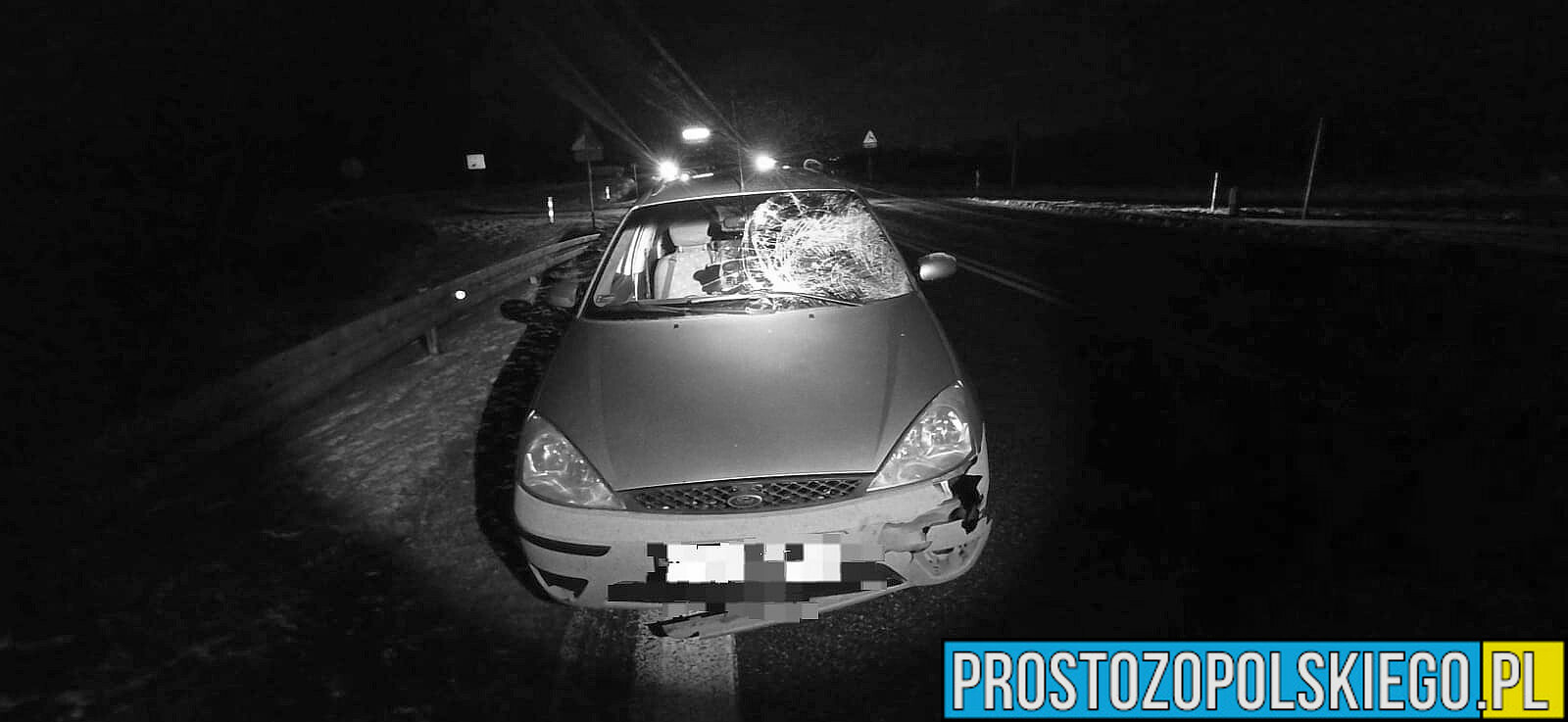 Dwa wypadki na DK 39 w okolicy Łukowic Brzeskich. Śmiertelne potrącenie mężczyzny i zderzenie dwóch samochodów.