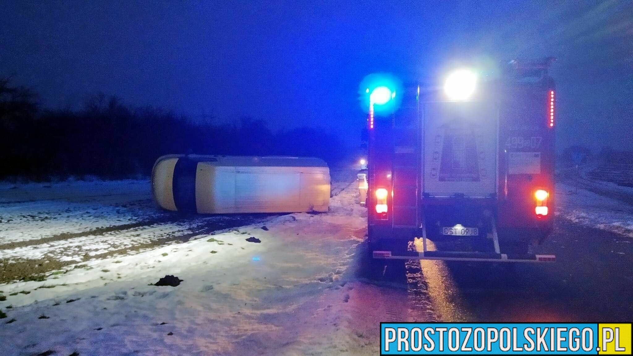 Wypadek busa w Leśnicy.