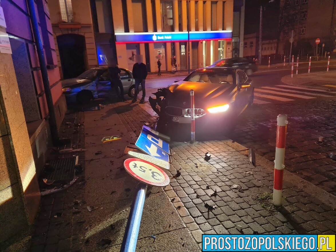 Zderzenie BMW i Lanosa w centrum Opola.(Zdjecia&Wideo)