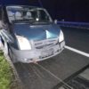Wypadek na autostradzie A4.Bus Służby Celno-Skarbowej uderzył w lawetę.(Zdjęcia)