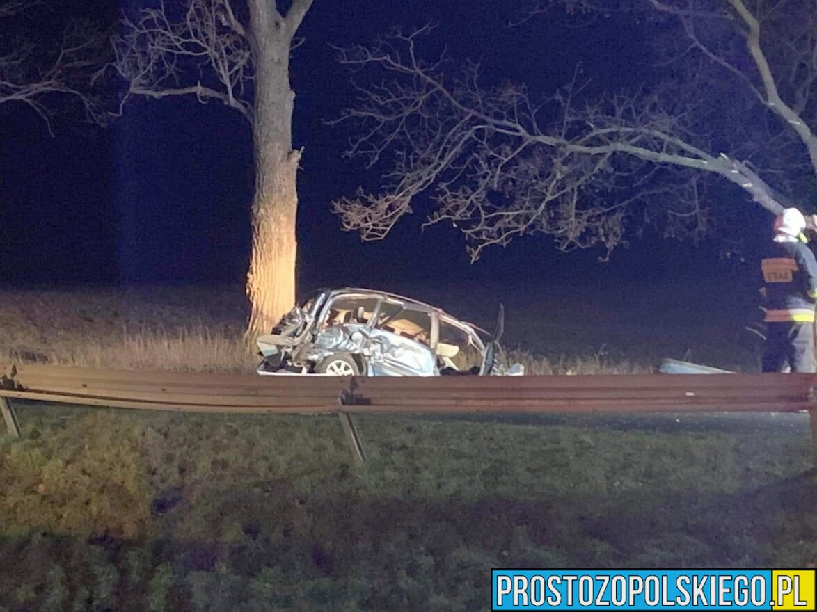 Wypadek w miejscowości Rzepcze. Samochód uderzył w barierki. Dwie osoby trafiły do szpitala.