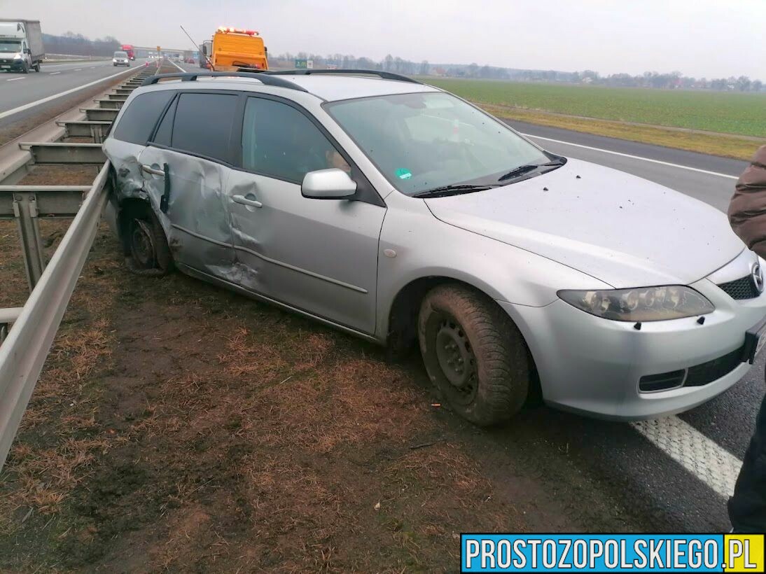 Obywatel Ukrainy doprowadził do zderzenia z ciężarówką na autostradzie A4.(Zdjęcia)