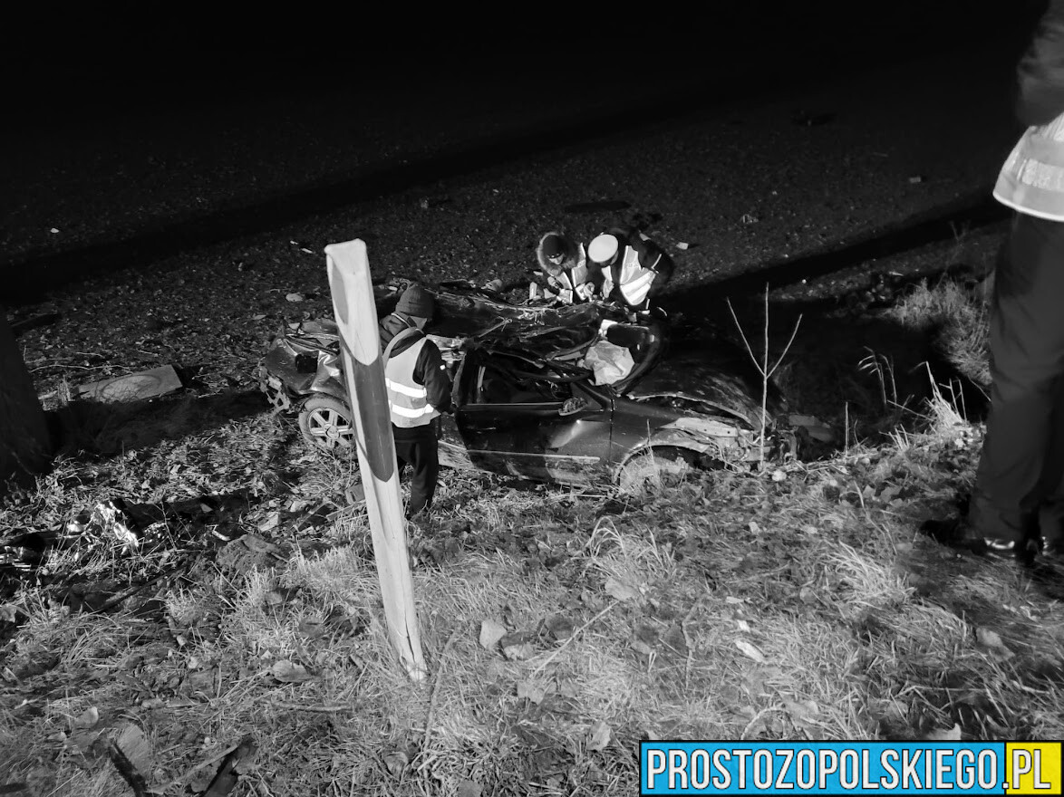 Wypadek śmiertelny na DW417 pomiędzy Laskowicami , a Racławicami Śląskimi.