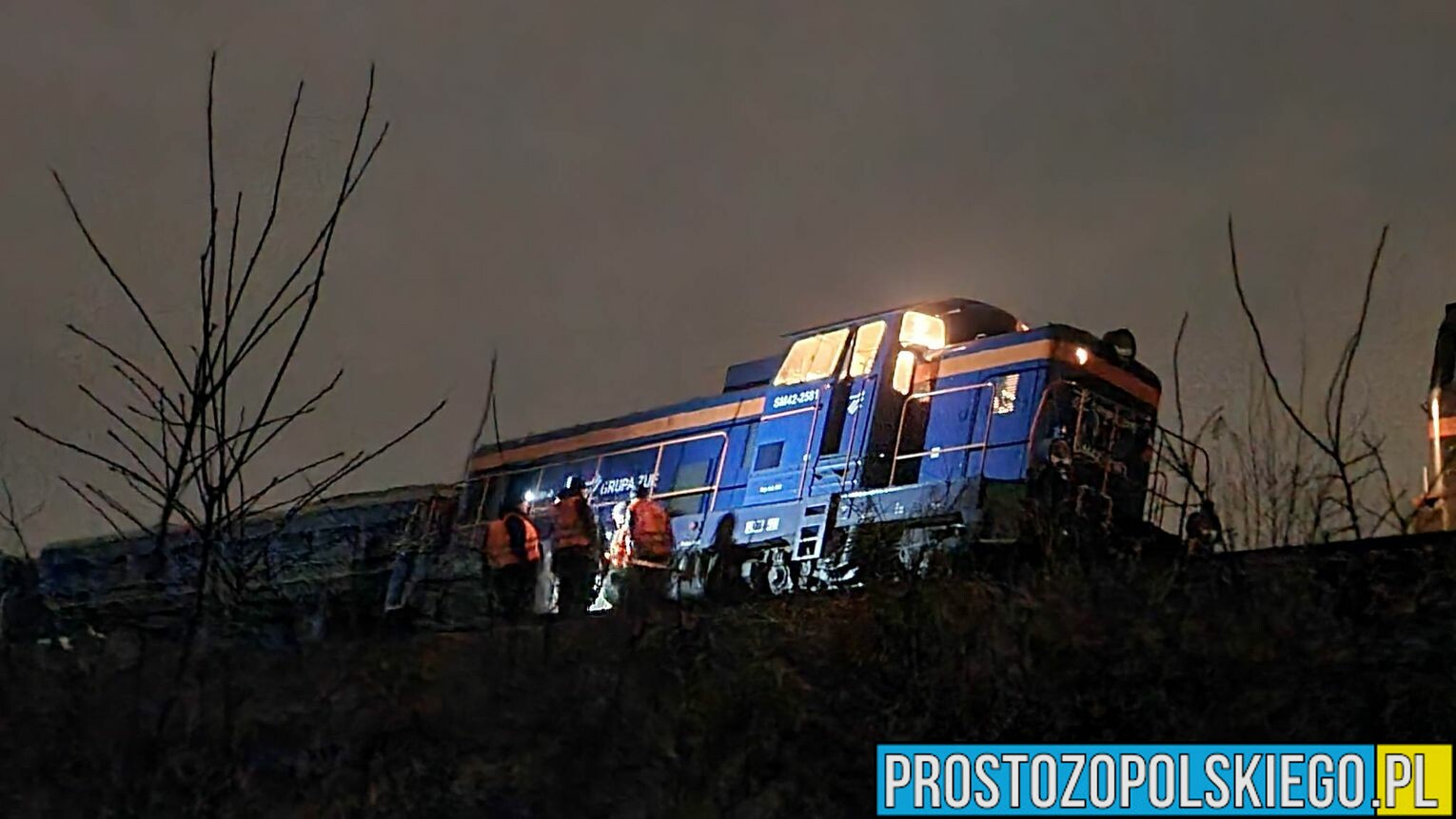W Kędzierzynie-Koźlu wykoleiła się lokomotywa z wagonem
