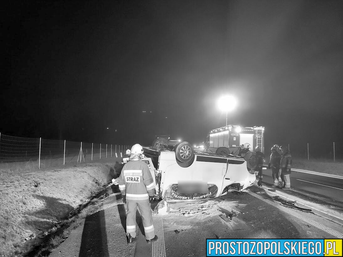 Wypadek śmiertelny na DK40 nowej obwodnicy miasta w Kędzierzynie Koźlu. Nie żyję 36-latek.