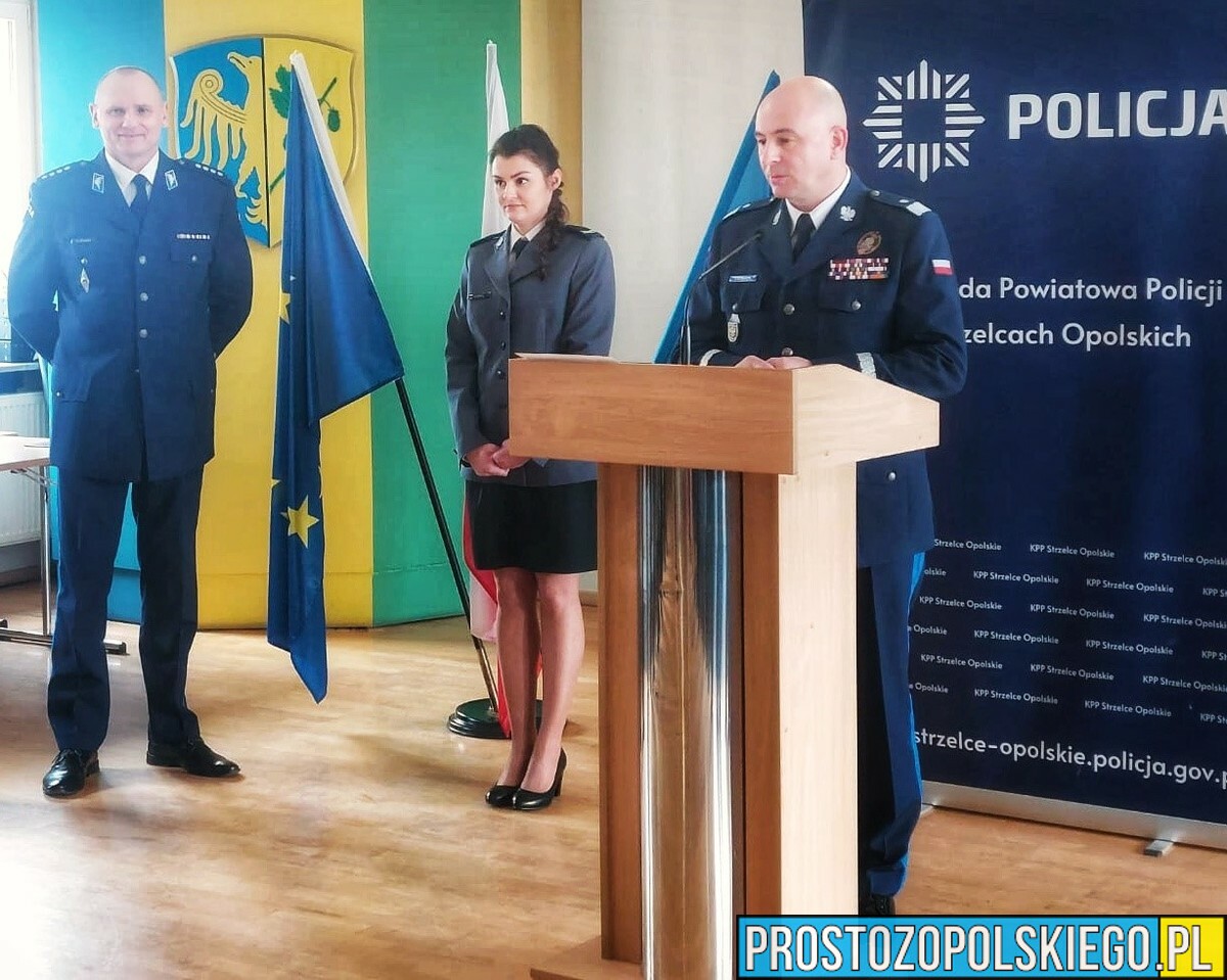 Uroczyste wprowadzenie Komendanta Powiatowego Policji w Strzelcach Opolskich.