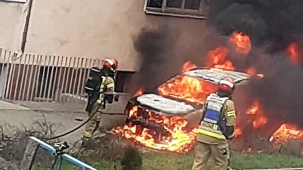 Pożar auta w Brzegu. Trwa ustalanie jak doszło do pożaru!