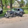 Czołowe zderzenie dwóch samochodów w Zdziechowicach w powiecie oleskim.(Zdjęcia)