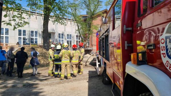 Pożar w remontowanej części hotelu " w Sławięcicach.