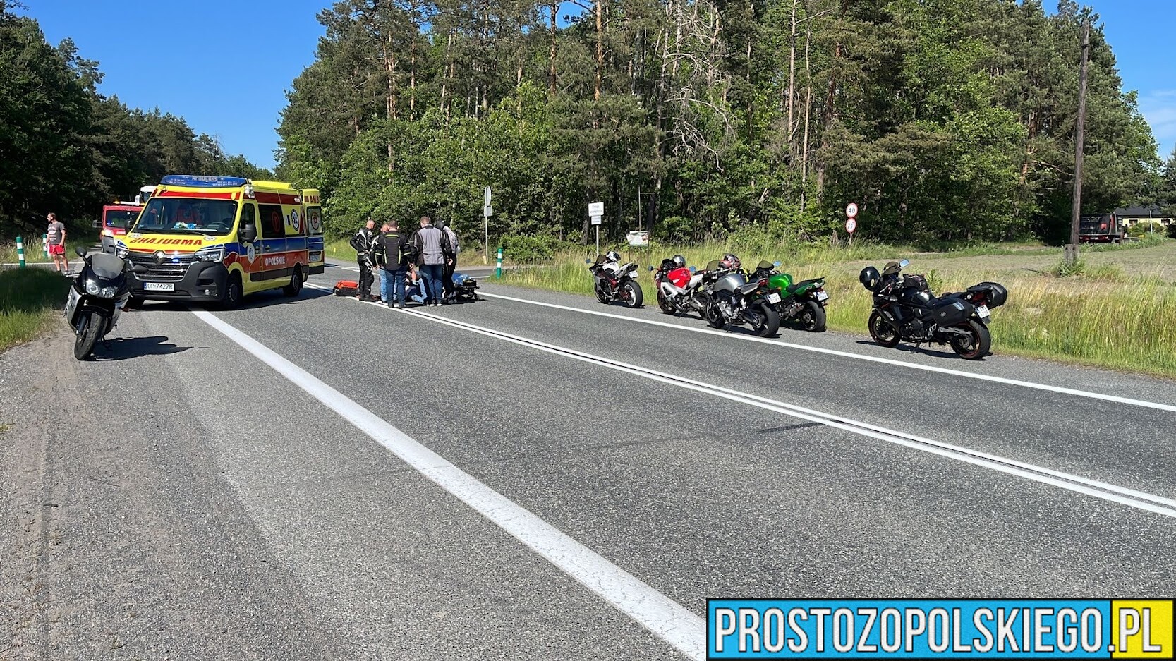 Wypadek motocyklisty DK45 na obwodnicy Osowca.(Zdjęcia)