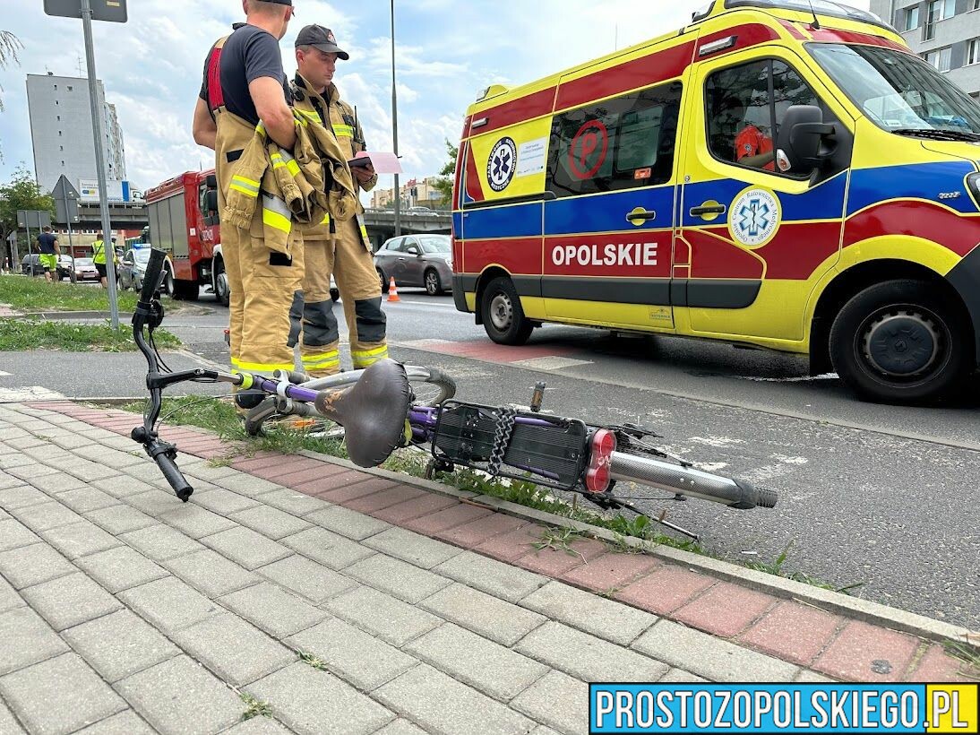 Kolejne potracenie rowerzystki na ul.Nysy Łużyckiej w Opolu.(Zdjęcia&Wideo)