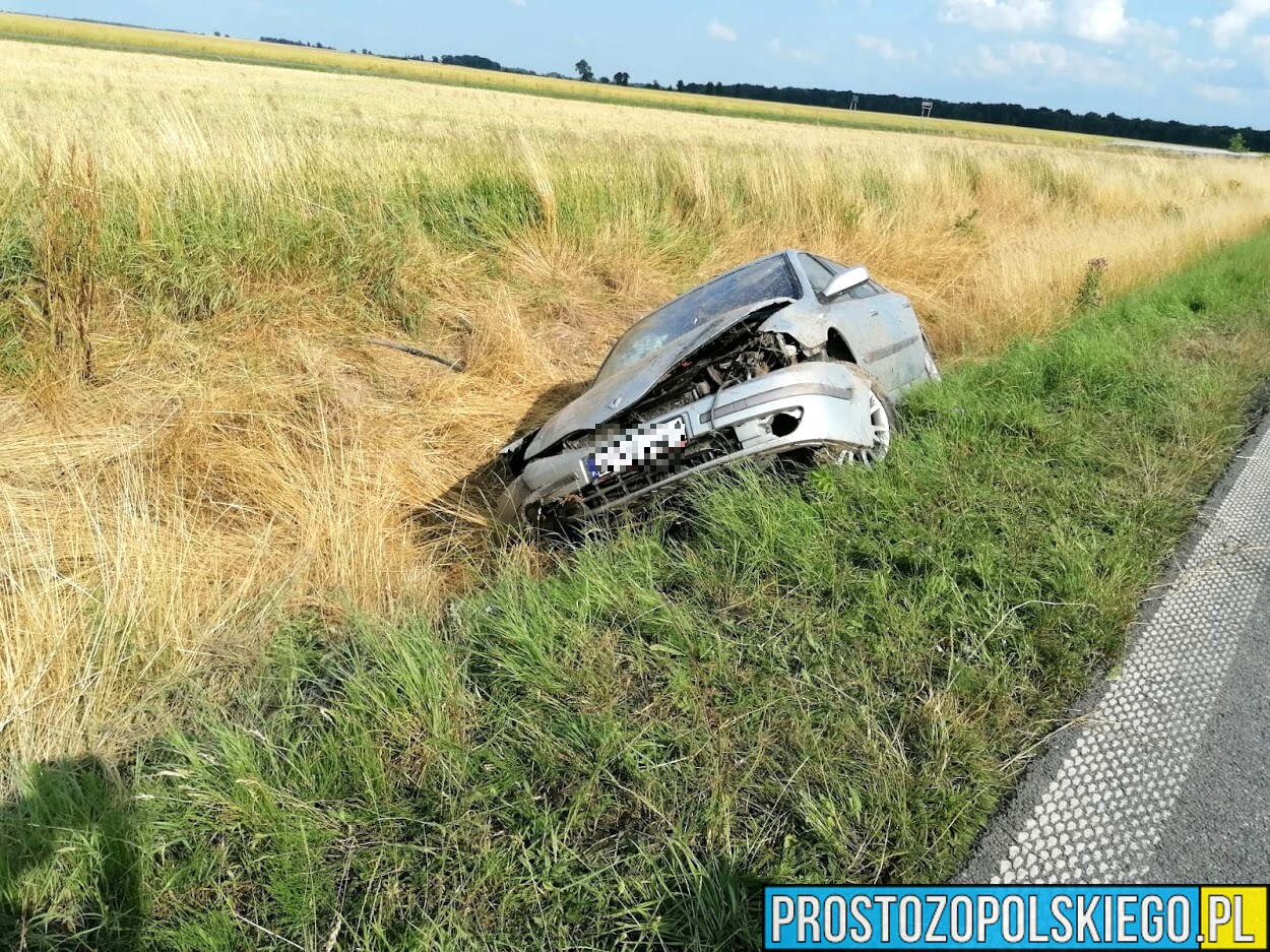 Bierzów: dachowanie auta.28-letnia pasażerka trafiła do szpital w Opolu.