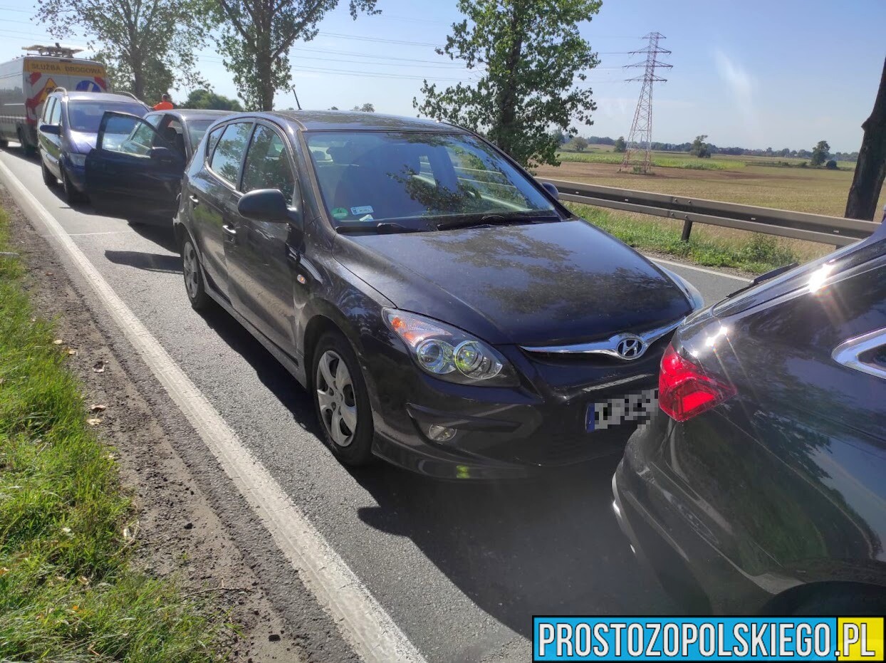Zderzenie 4 samochodów na DK45 w Zawadzie.(Zdjęcia)